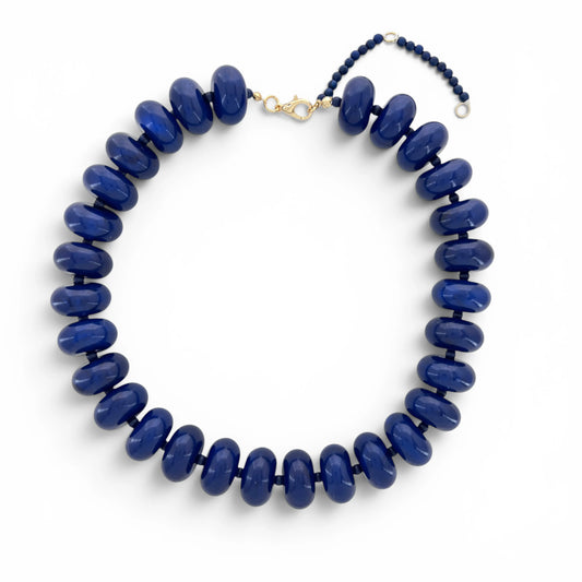 Color Me Happy Bead Necklace Navy